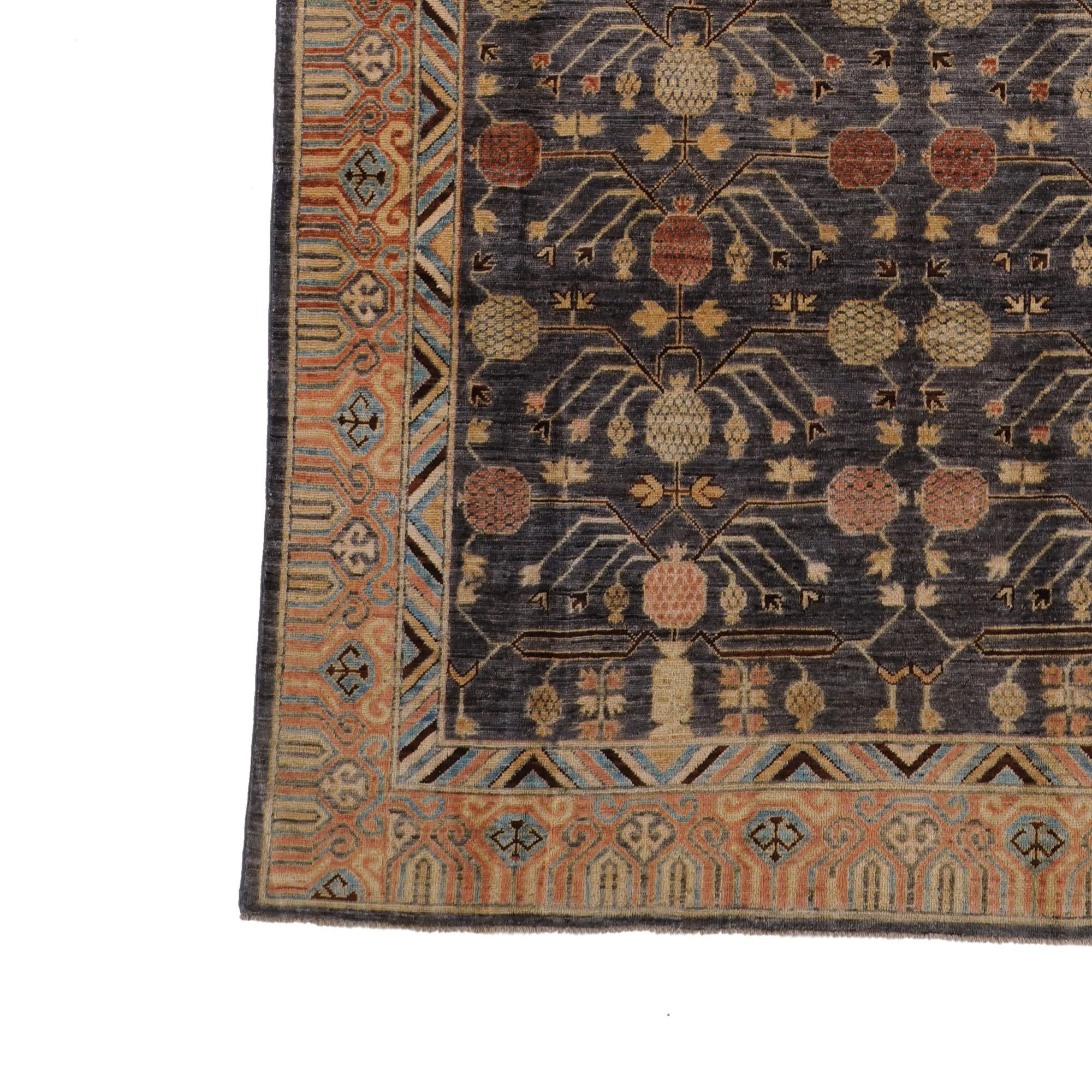 6' 2 x 19' 1 Hand Knotted Kazak Wool Runner Rug