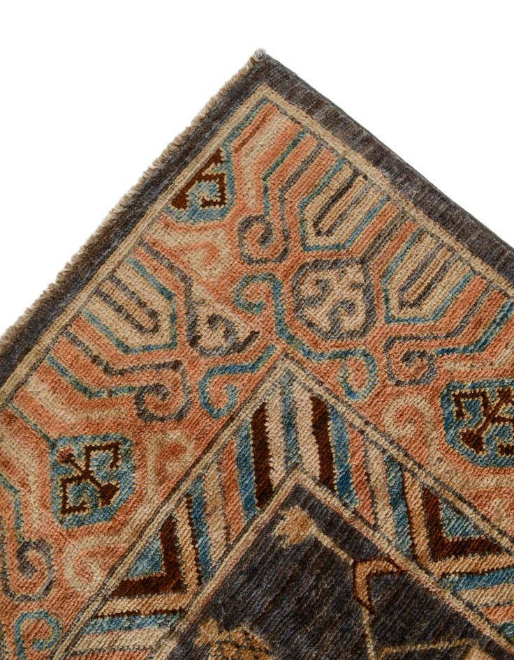 Detail image of 6' 2 x 19' 1 Hand Knotted Kazak Wool Runner Rug