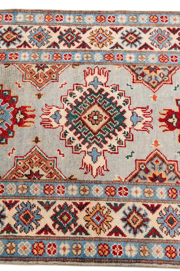 Detail image of 2' 8 x 9' 9 Hand Knotted Kazak Runner Rug