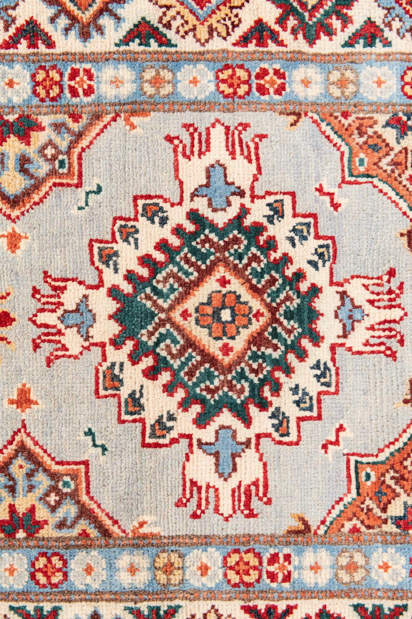 2' 8 x 9' 9 Hand Knotted Kazak Runner Rug