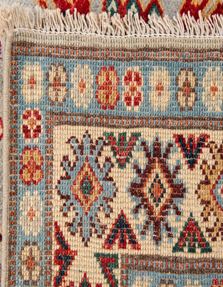 Detail image of 2' 8 x 9' 9  Hand Knotted Kazak Runner Rug