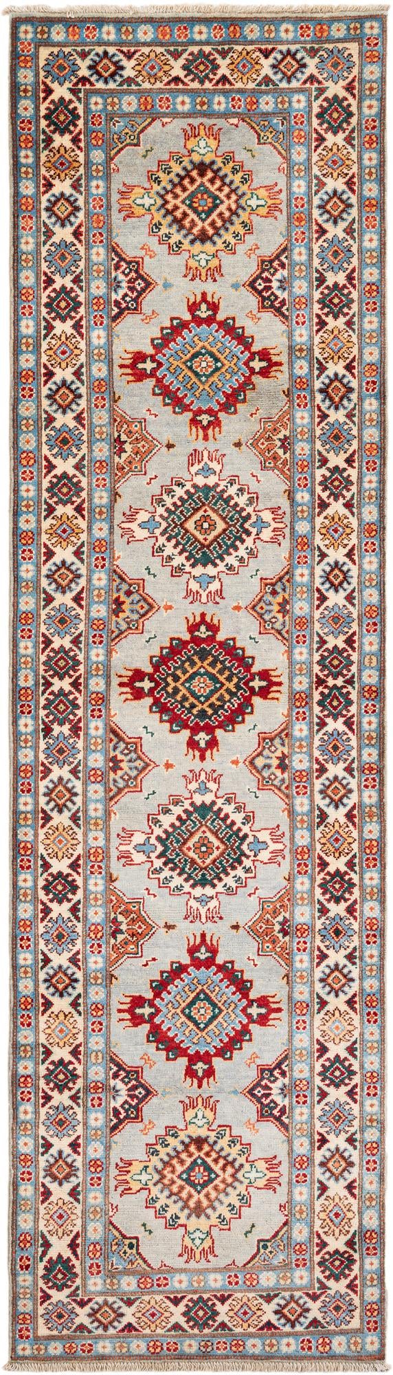 2' 8 x 9' 9 Hand Knotted Kazak Runner Rug
