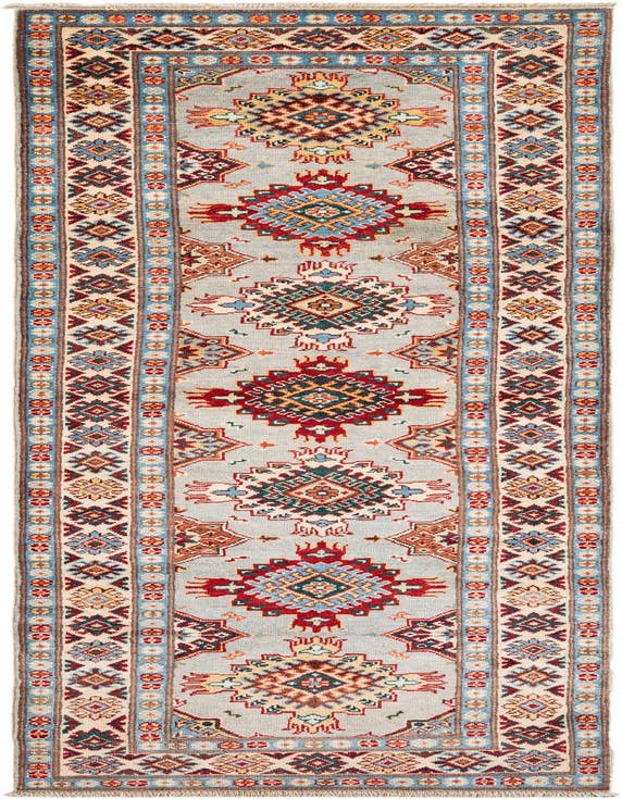 Detail image of 2' 8 x 9' 9 Hand Knotted Kazak Runner Rug