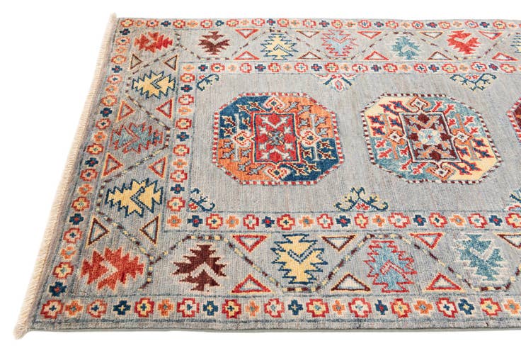 Detail image of 2' 7 x 9' 8 Hand Knotted Kazak Runner Rug