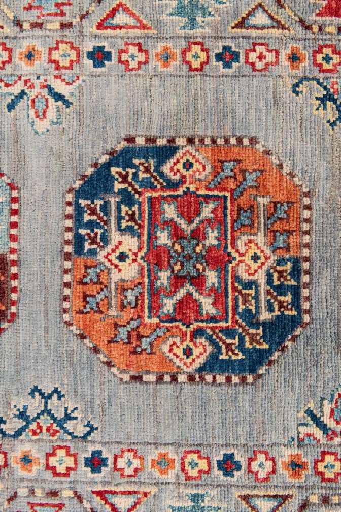 2' 7 x 9' 8 Hand Knotted Kazak Runner Rug