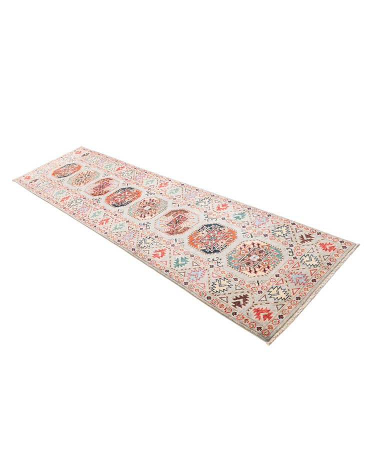 Detail image of 2' 8 x 9' 9 Hand Knotted Kazak Runner Rug