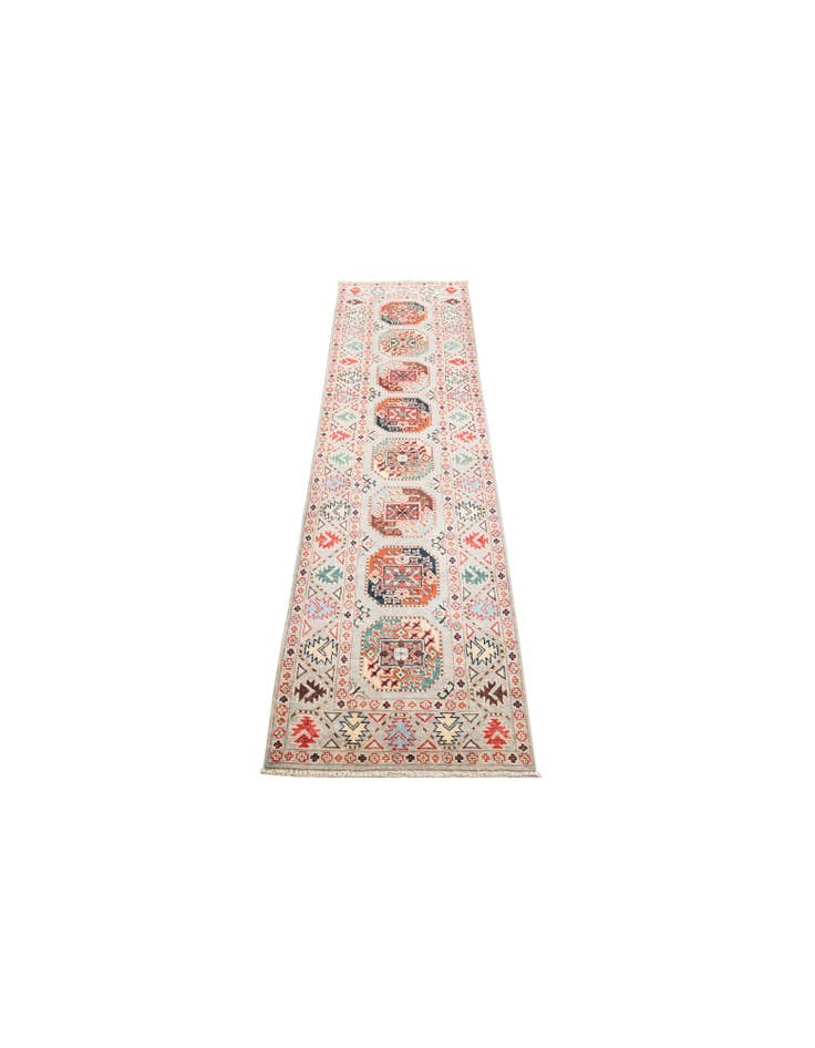 Detail image of 2' 8 x 9' 9 Hand Knotted Kazak Runner Rug