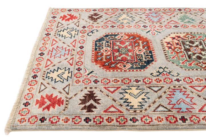 2' 8 x 9' 9 Hand Knotted Kazak Runner Rug