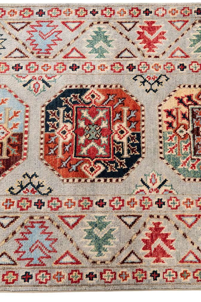 2' 8 x 9' 9 Hand Knotted Kazak Runner Rug