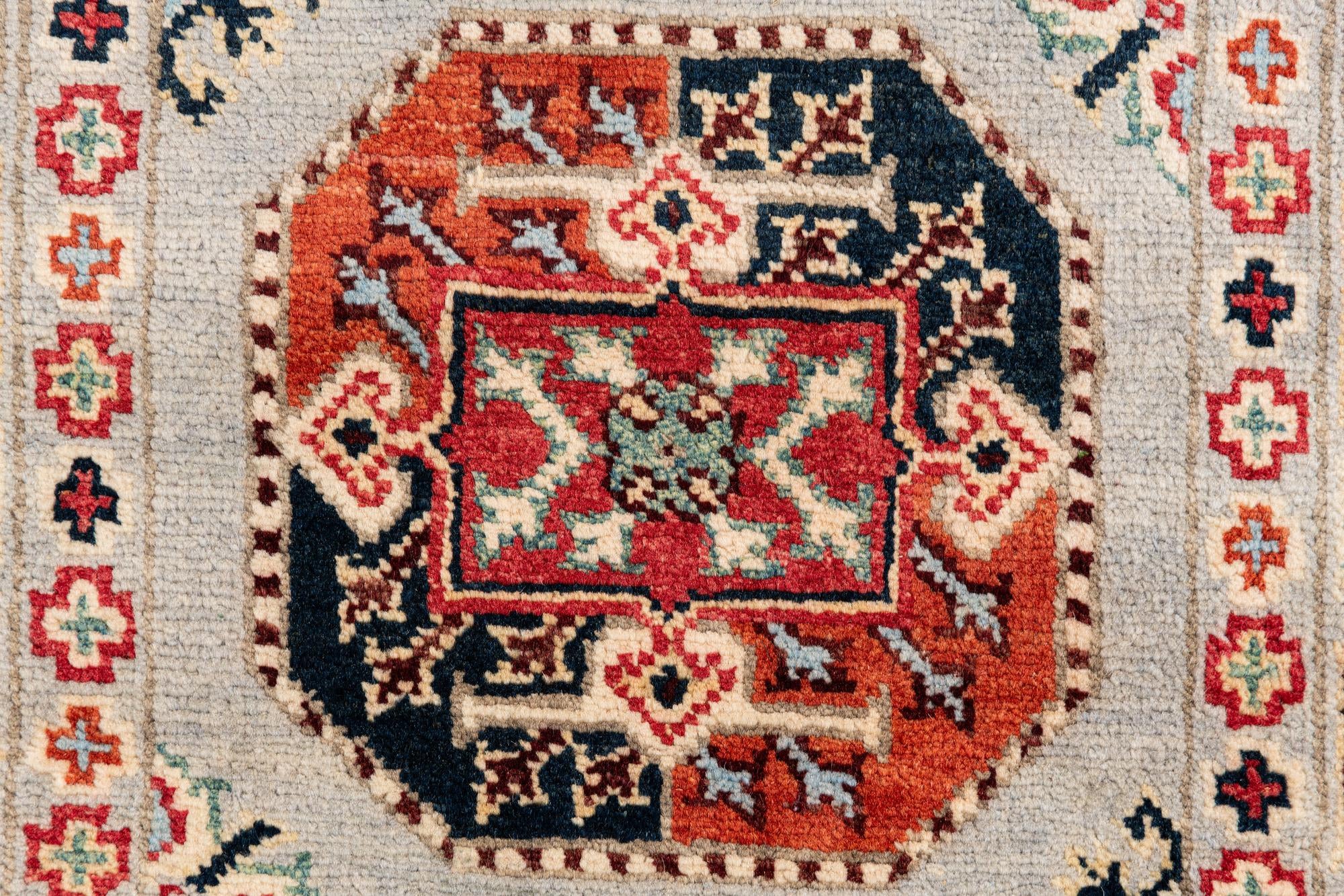 2' 8 x 9' 9 Hand Knotted Kazak Runner Rug