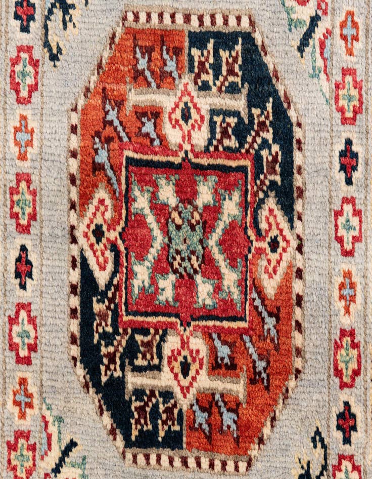 Detail image of 2' 8 x 9' 9  Hand Knotted Kazak Runner Rug