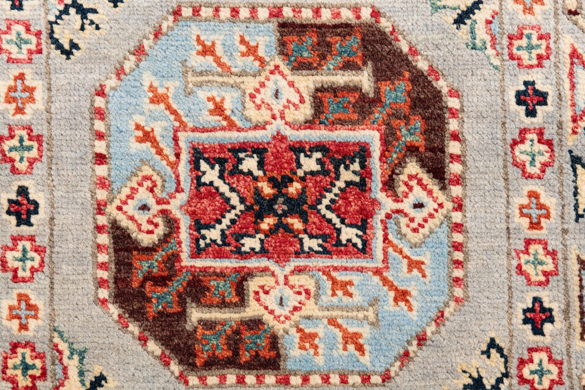 2' 8 x 9' 9 Hand Knotted Kazak Runner Rug