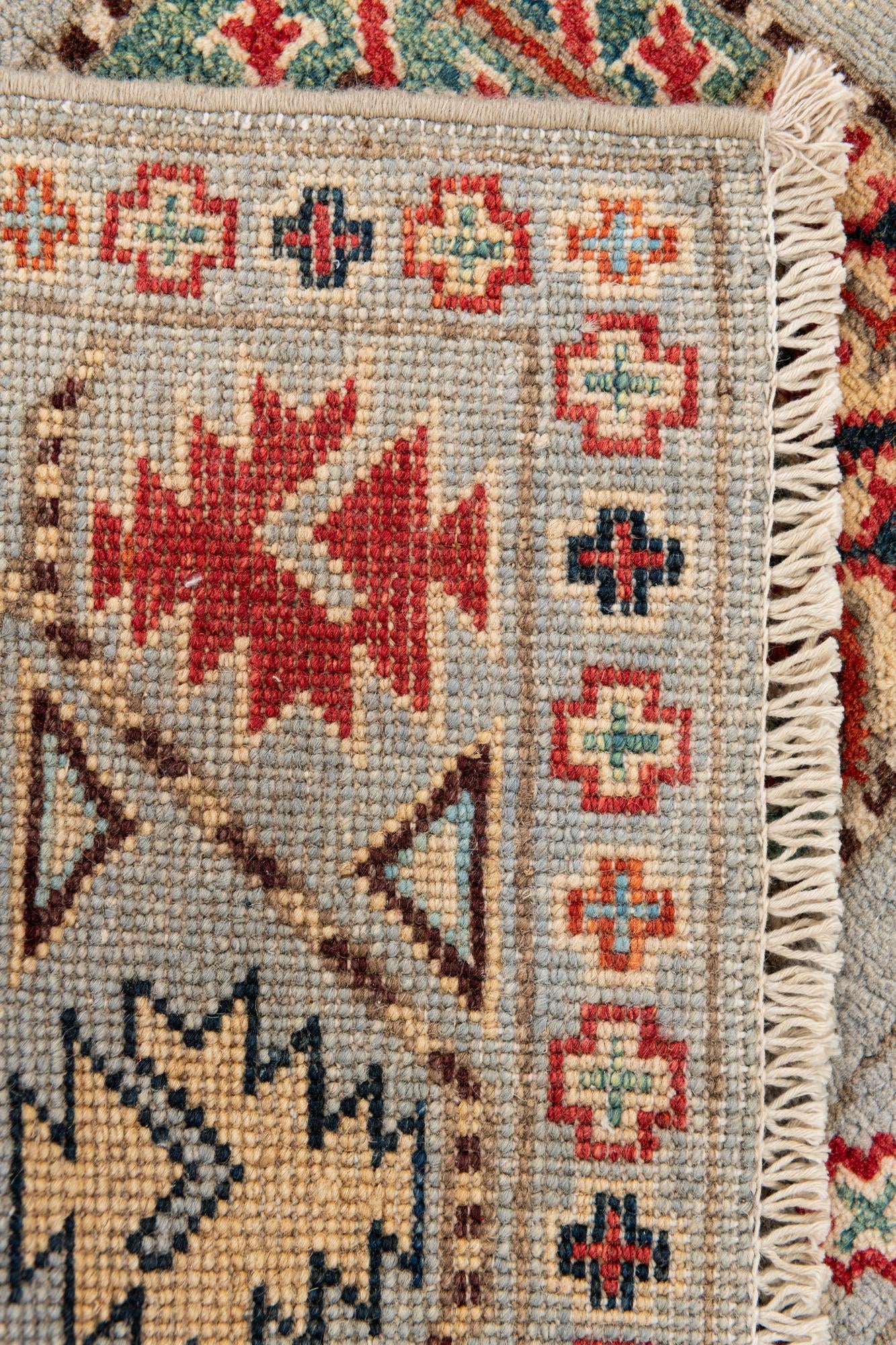 2' 8 x 9' 9 Hand Knotted Kazak Runner Rug