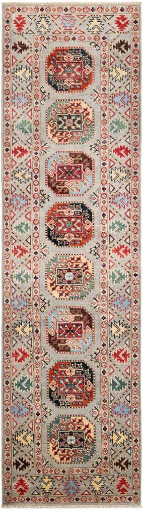 2' 8 x 9' 9 Hand Knotted Kazak Runner Rug