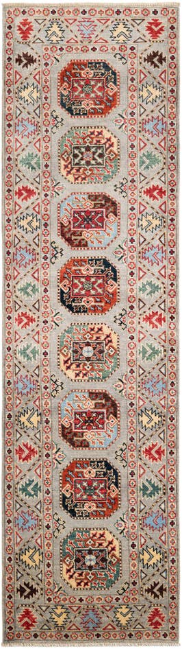 Detail image of 2' 8 x 9' 9 Hand Knotted Kazak Runner Rug