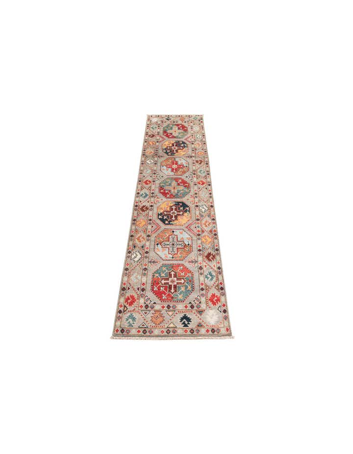 2' 8 x 9' 10 Hand Knotted Kazak Runner Rug