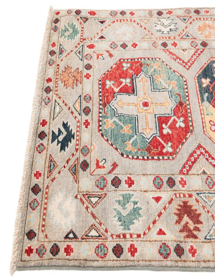 Detail image of 2' 8 x 9' 10  Hand Knotted Kazak Runner Rug