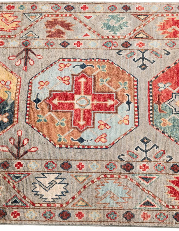 Detail image of 2' 8 x 9' 10  Hand Knotted Kazak Runner Rug