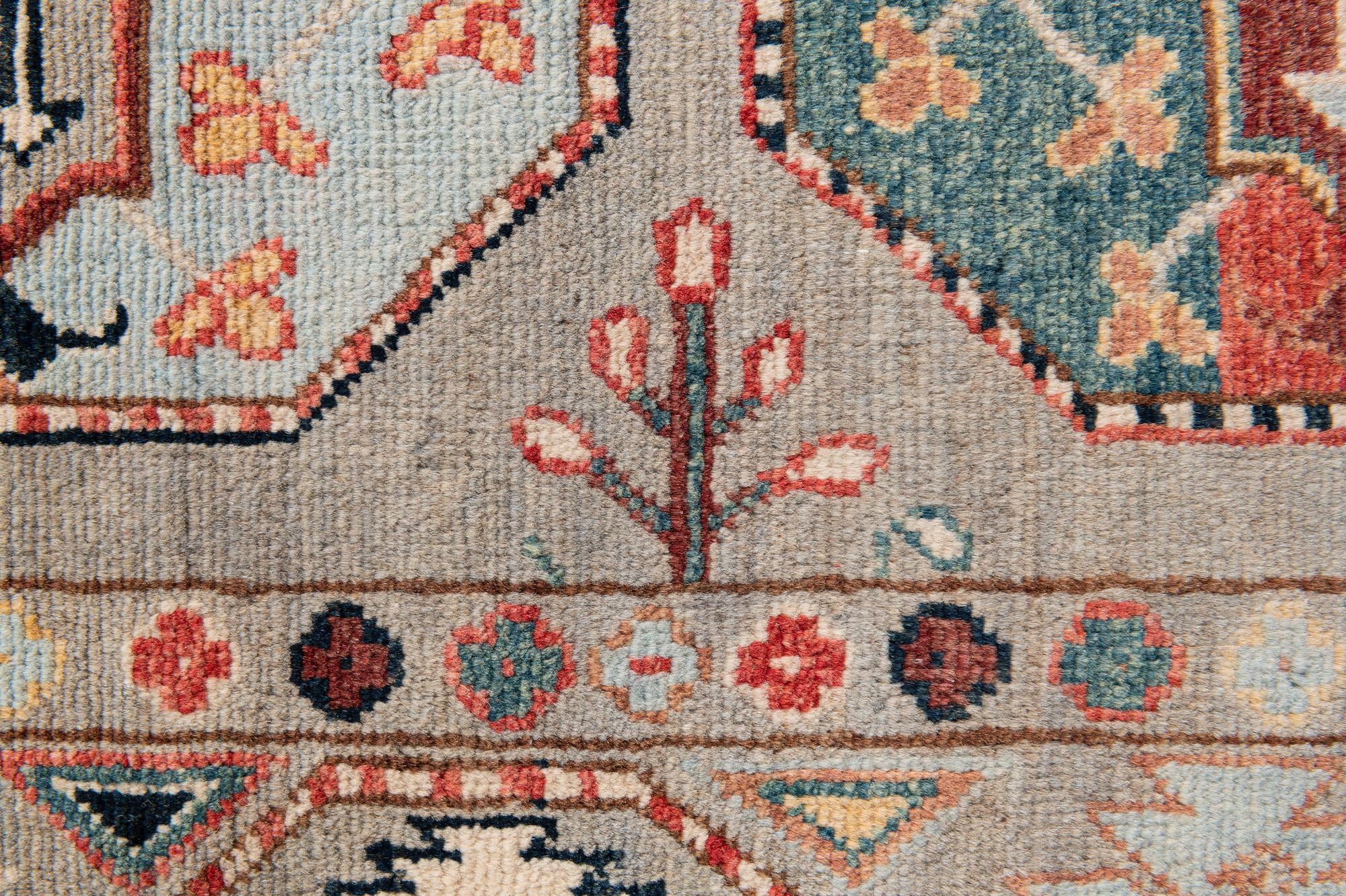 2' 8 x 9' 10 Hand Knotted Kazak Runner Rug