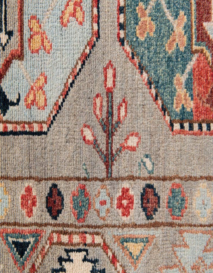 Detail image of 2' 8 x 9' 10  Hand Knotted Kazak Runner Rug