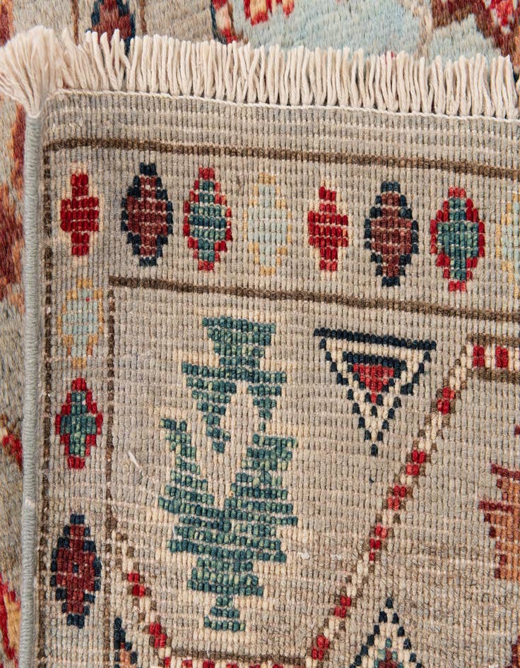 Detail image of 2' 8 x 9' 10  Hand Knotted Kazak Runner Rug