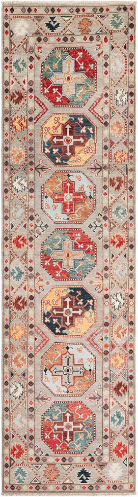 2' 8 x 9' 10 Hand Knotted Kazak Runner Rug