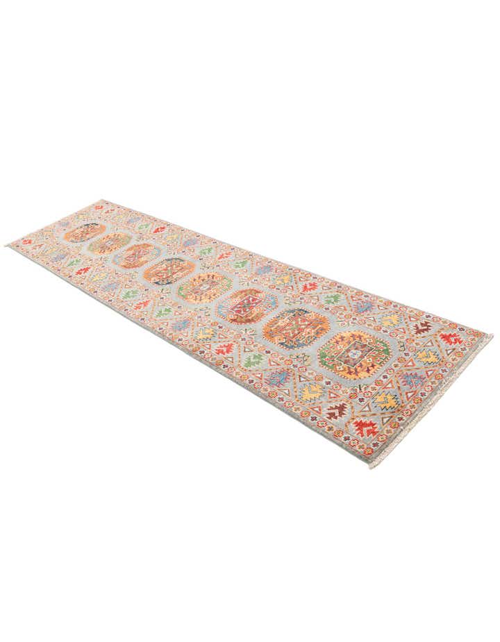 2' 7 x 9' 7 Hand Knotted Kazak Runner Rug