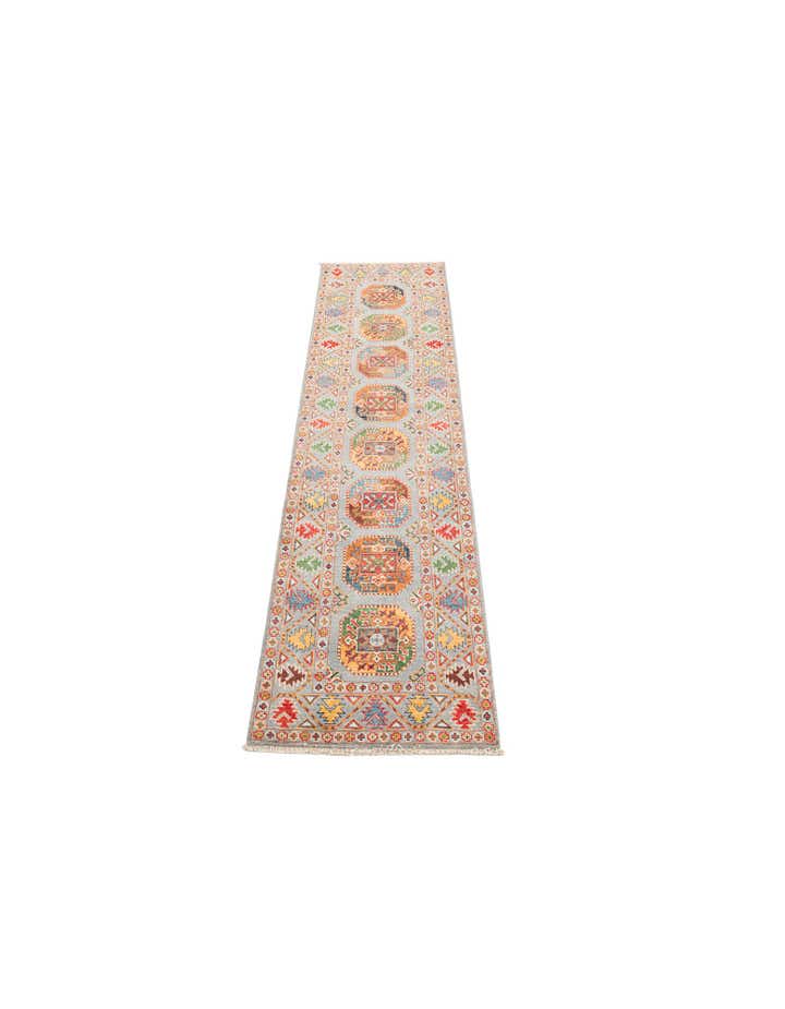 2' 7 x 9' 7 Hand Knotted Kazak Runner Rug
