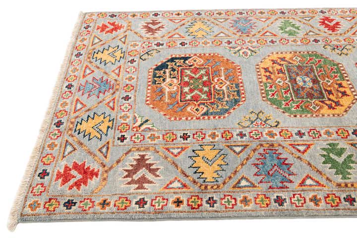 2' 7 x 9' 7 Hand Knotted Kazak Runner Rug