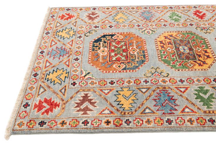 Detail image of 2' 7 x 9' 7 Hand Knotted Kazak Runner Rug