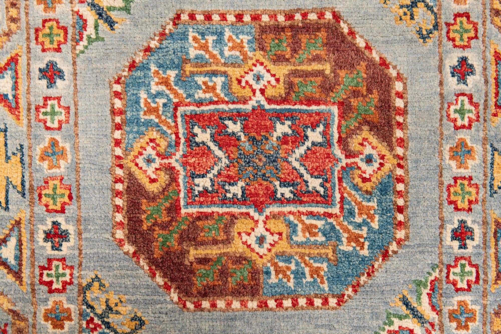 2' 7 x 9' 7 Hand Knotted Kazak Runner Rug