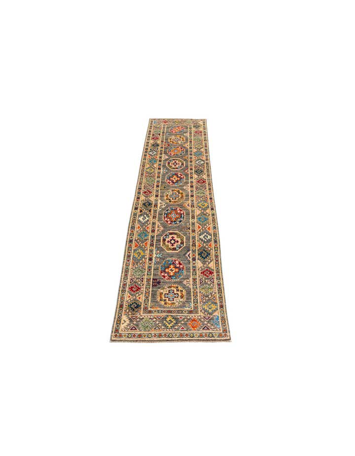 2' 8 x 9' 10 Hand Knotted Kazak Runner Rug