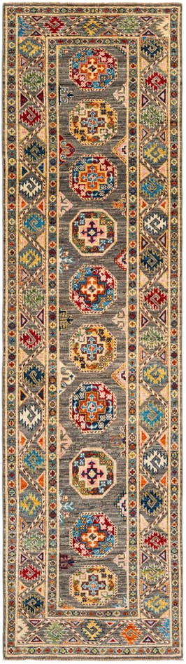 Detail image of 2' 8 x 9' 10 Hand Knotted Kazak Runner Rug