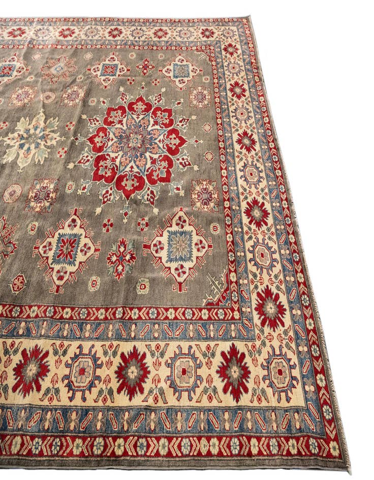 Detail image of 10' 1 x 19' 9 Hand Knotted Kazak Runner Rug
