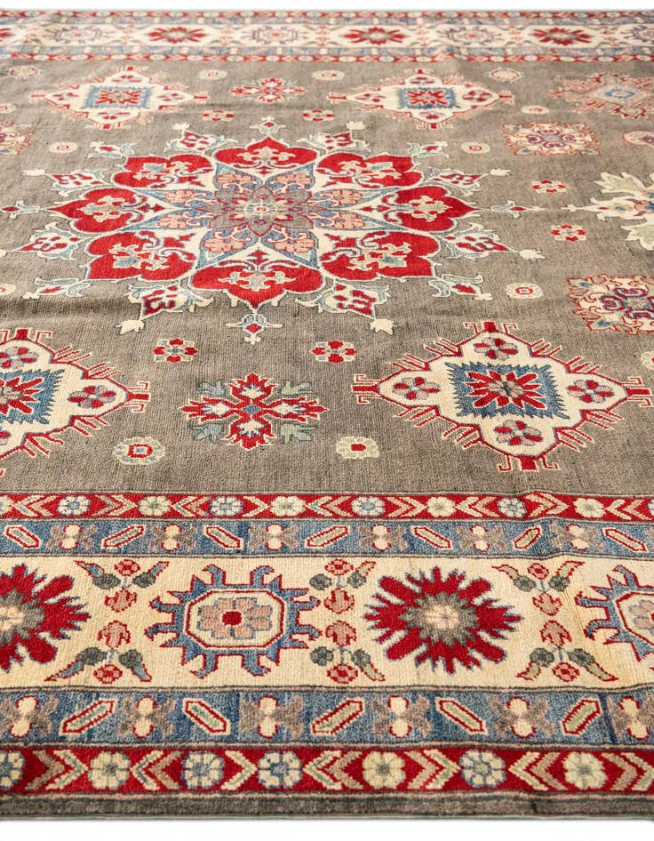 Detail image of 10' 1 x 19' 9 Hand Knotted Kazak Runner Rug