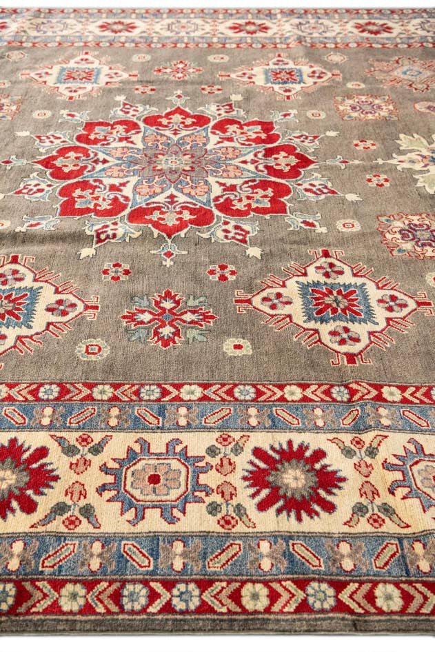 Detail image of 10' 1 x 19' 9 Hand Knotted Kazak Runner Rug