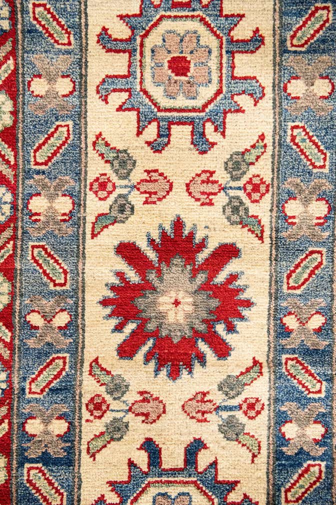 10' 1 x 19' 9 Hand Knotted Kazak Runner Rug