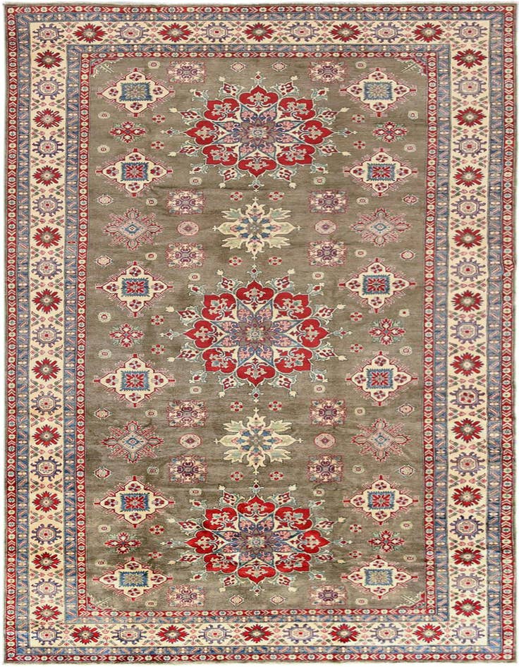 Detail image of 10' 1 x 19' 9 Hand Knotted Kazak Runner Rug