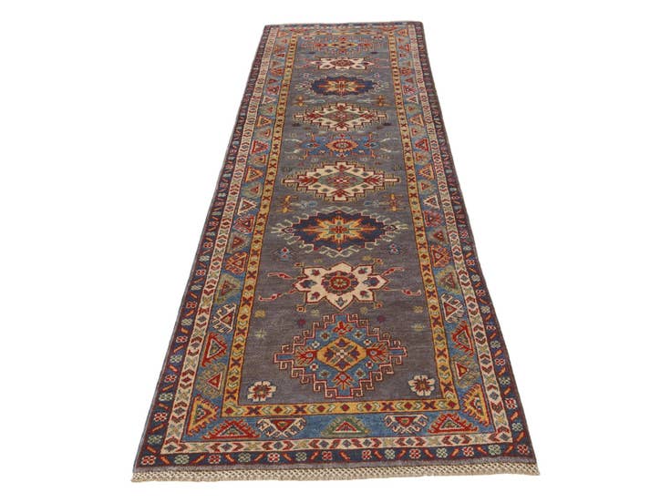 Detail image of 2' 7 x 9' 5 Hand Knotted Kazak Runner Rug