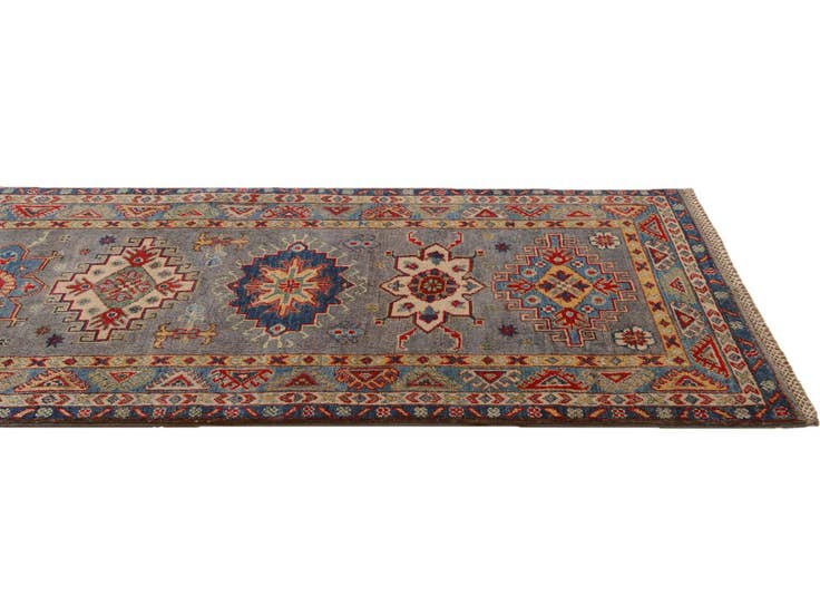 Detail image of 2' 7 x 9' 5 Hand Knotted Kazak Runner Rug