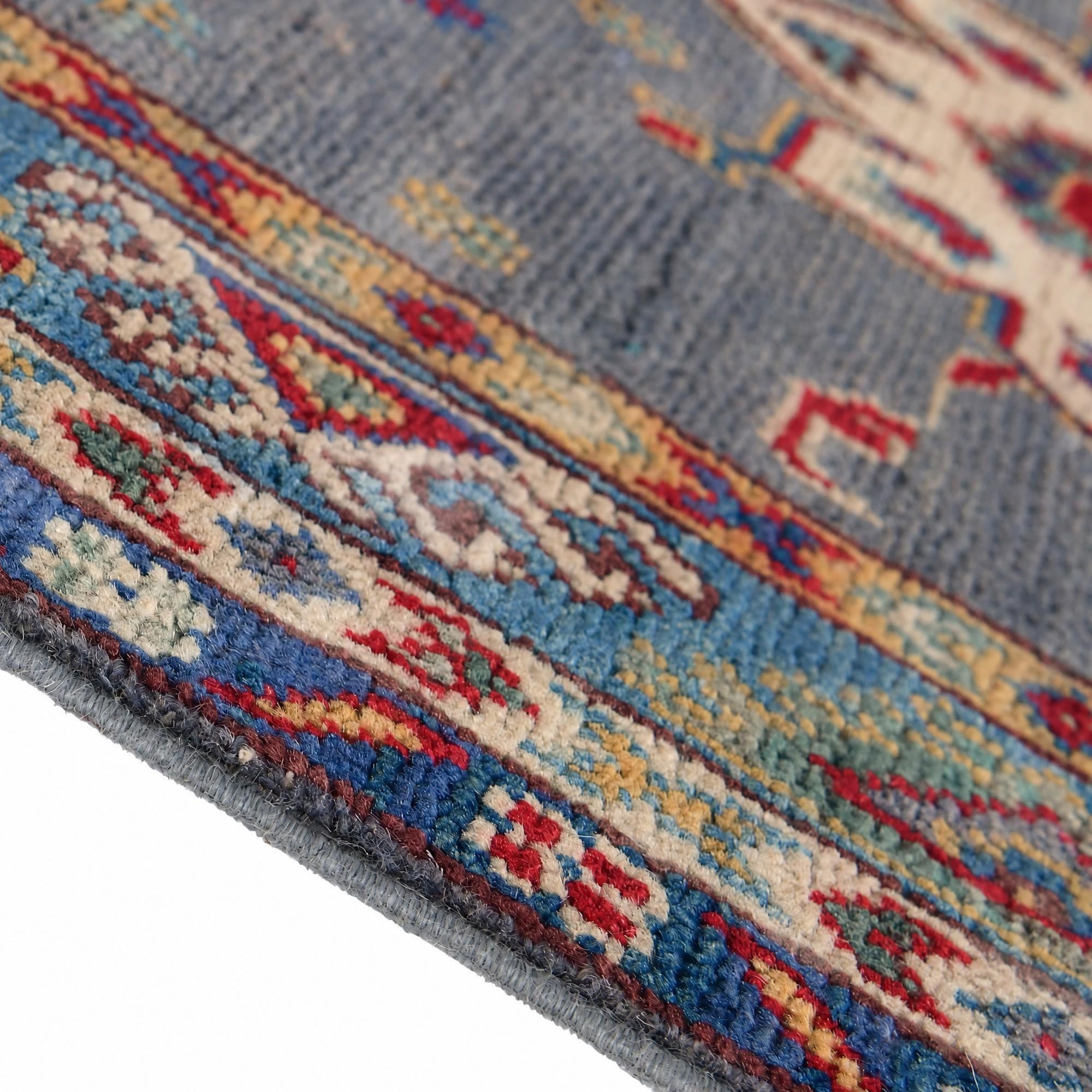 80cm x 285cm Hand Knotted Kazak Runner Rug