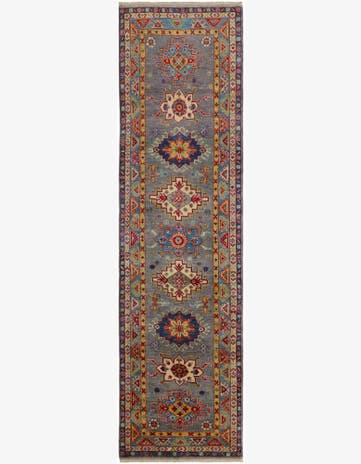 2' 7 x 9' 5 Hand Knotted Kazak Runner Rug