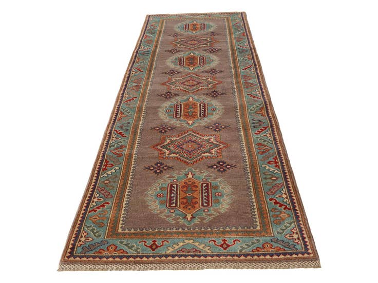 Detail image of 2' 8 x 9' 8 Hand Knotted Kazak Runner Rug