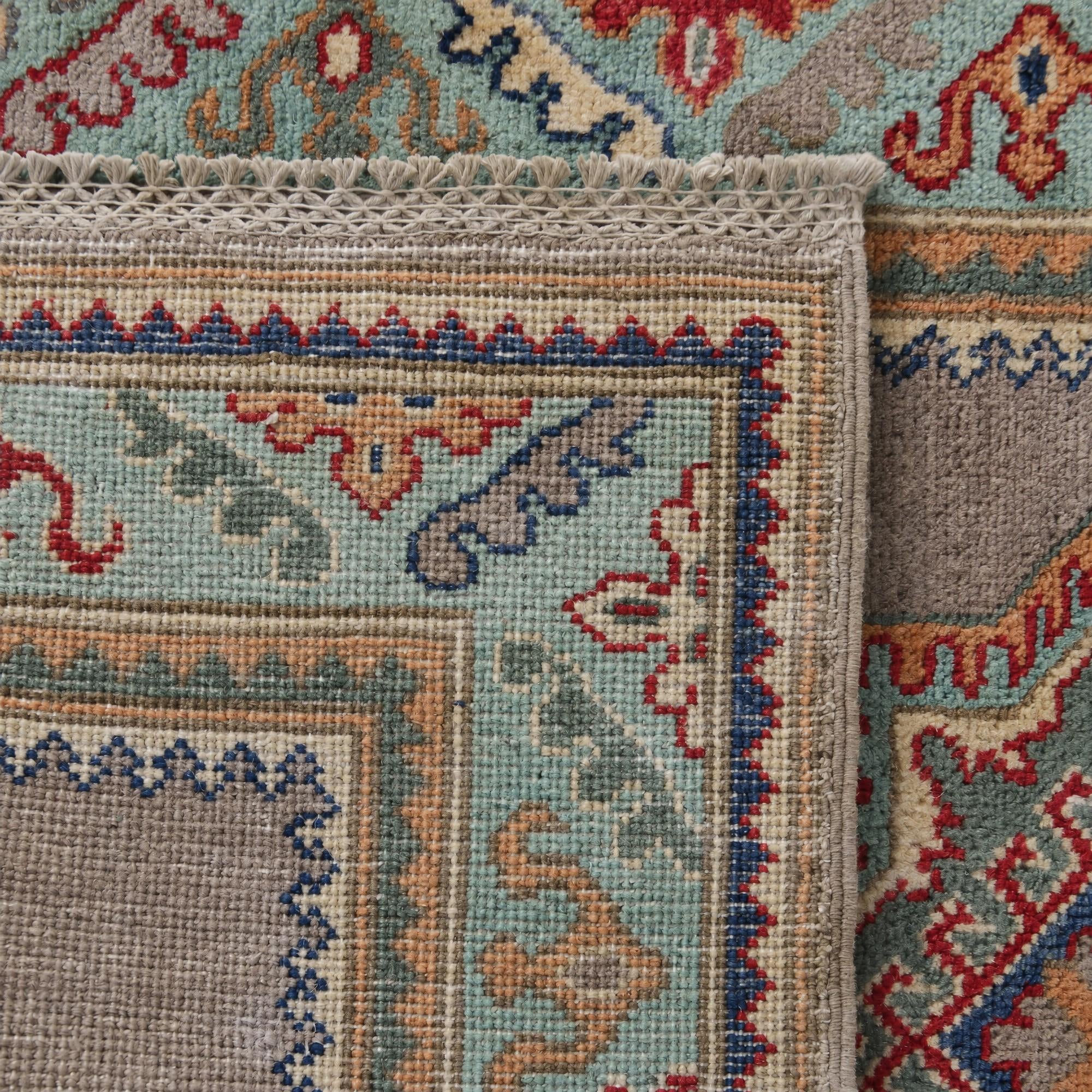 80cm x 295cm Hand Knotted Kazak Runner Rug