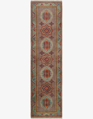 2' 8 x 9' 8 Hand Knotted Kazak Runner Rug