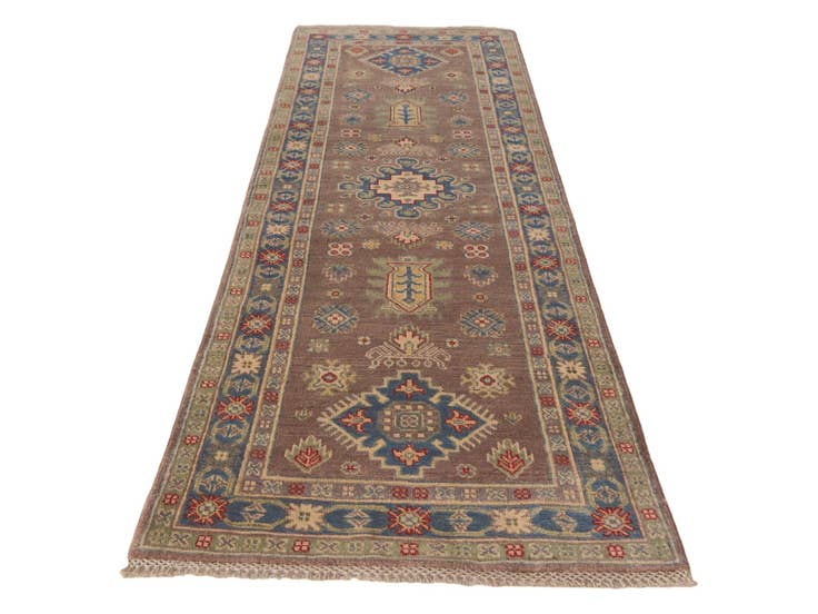 Detail image of 2' 9 x 8' Hand Knotted Kazak Runner Rug