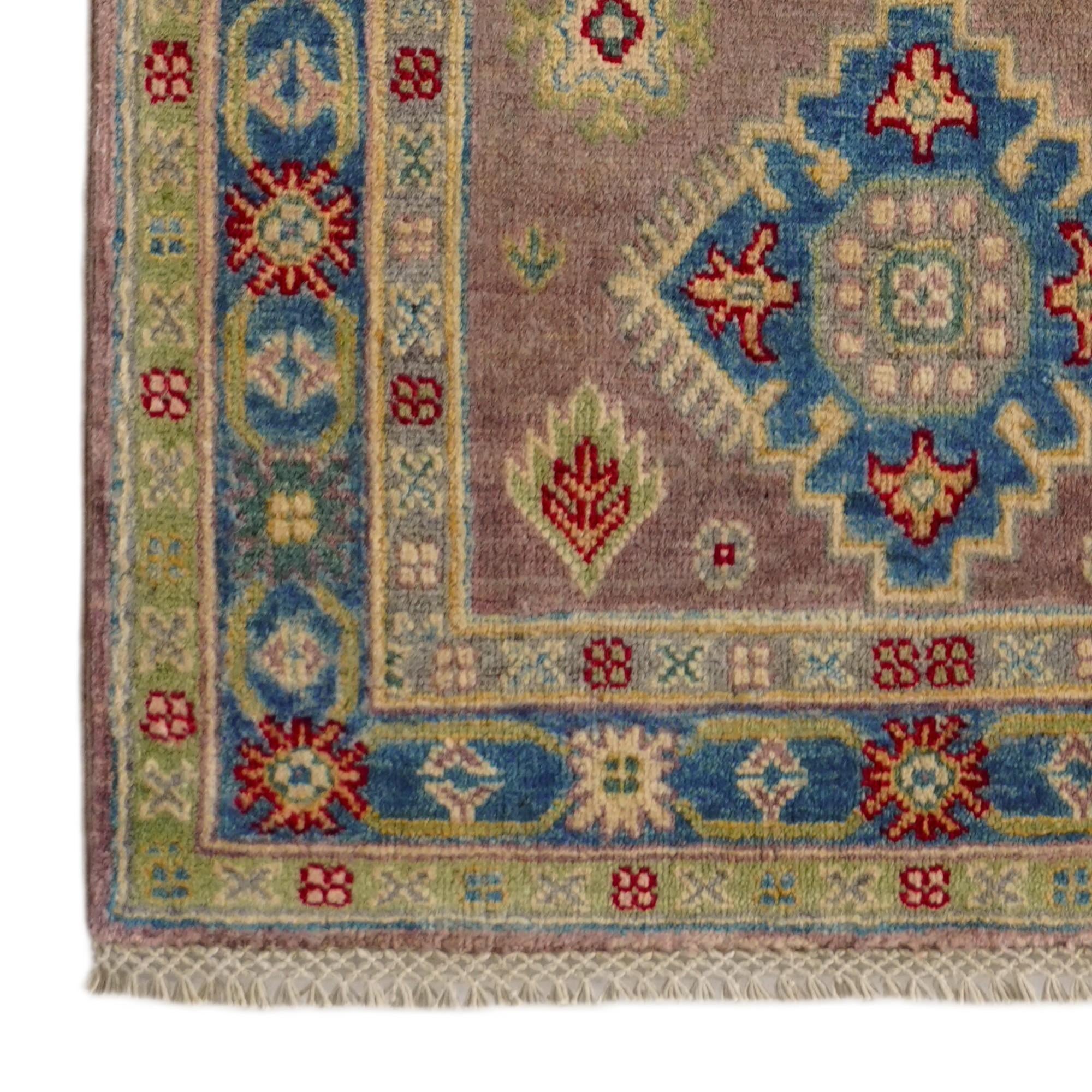 2' 9 x 8' Hand Knotted Kazak Runner Rug