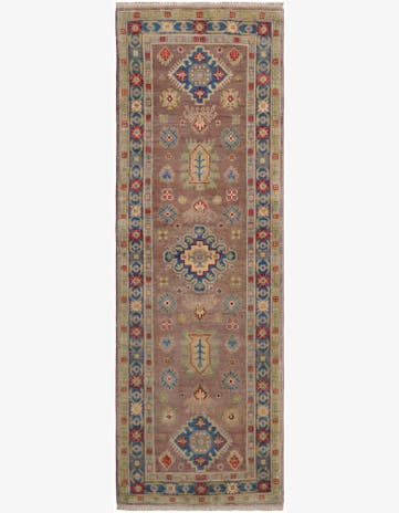 2' 9 x 8' Hand Knotted Kazak Runner Rug