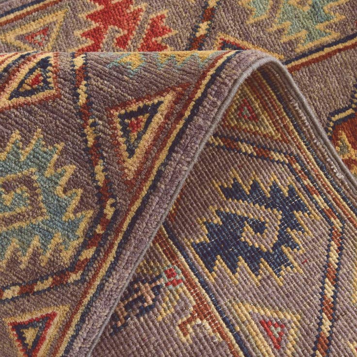 Detail image of 2' x 5' 8 Hand Knotted Kazak Runner Rug