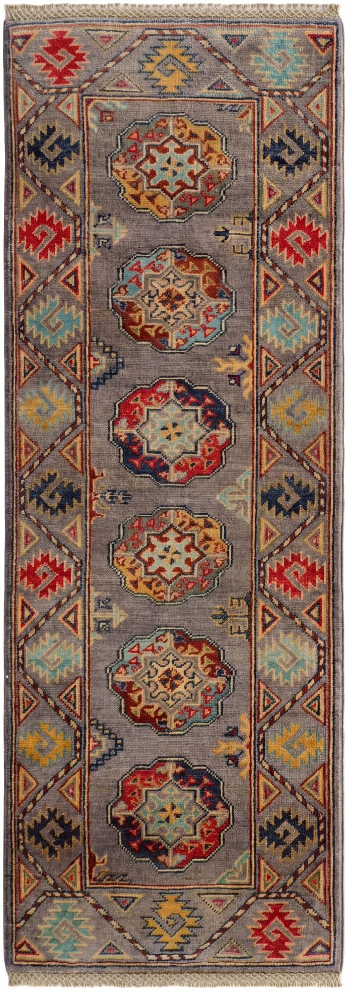2' x 5' 8 Hand Knotted Kazak Runner Rug